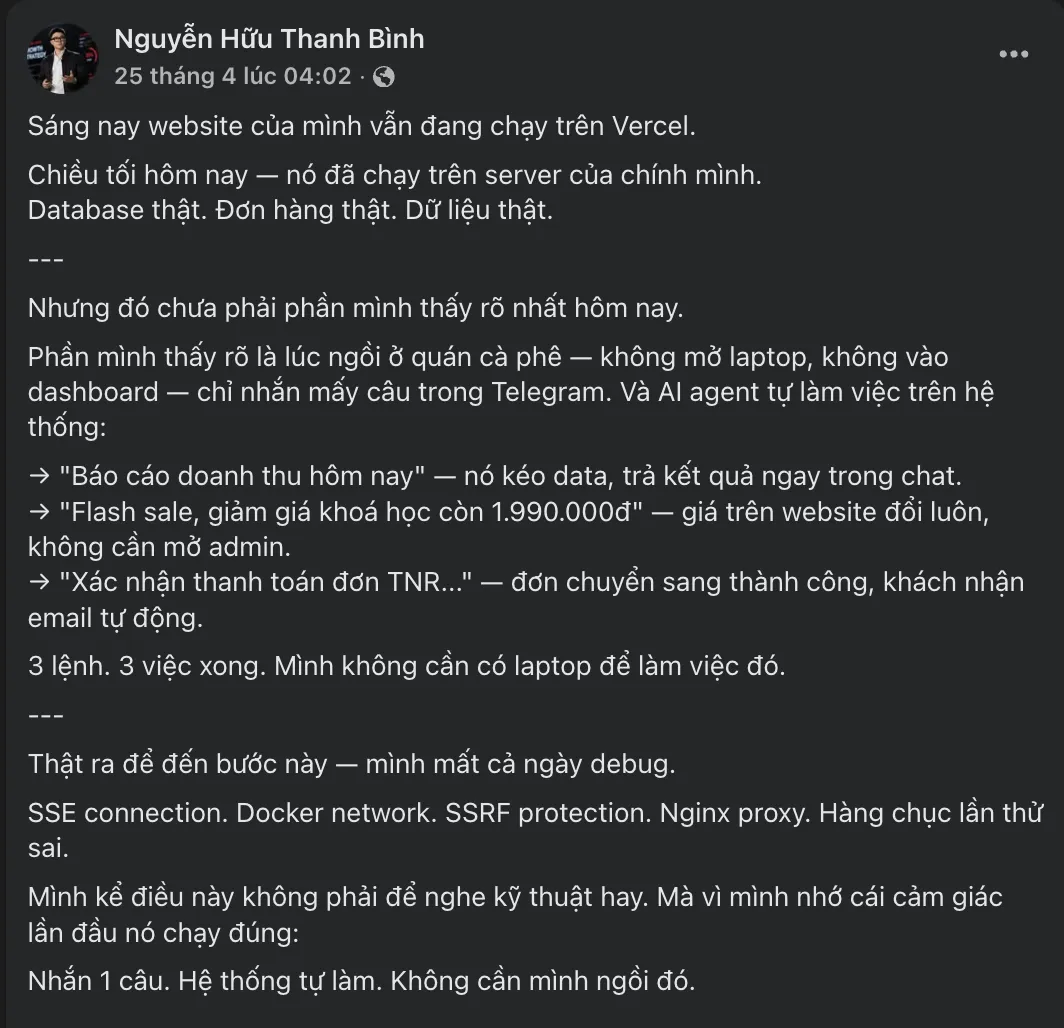 Feedback từ Nguyễn Hữu Thanh Bình